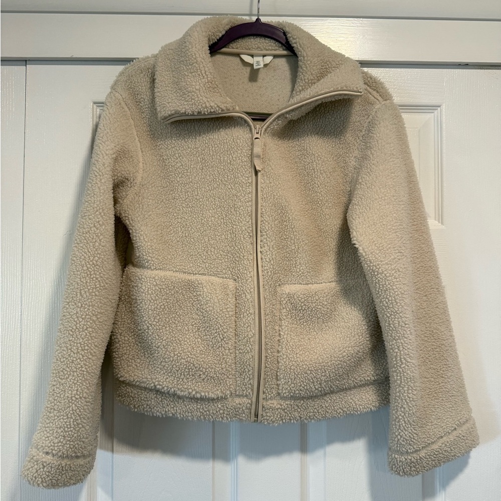 H&M Cream Teddy Sherpa Jacket